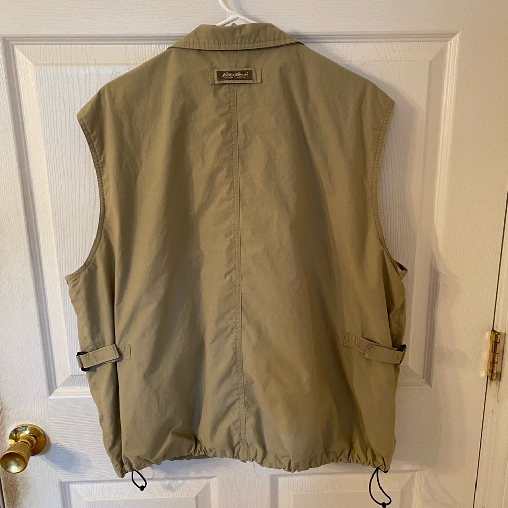 Eddie  Bauer Men's Khaki Outdoor Vest Size xl - Picture 4 of 10